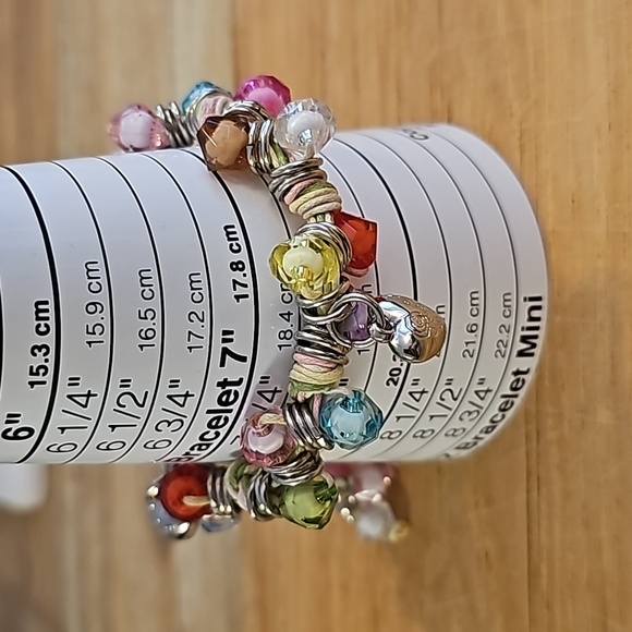 Hand Crafted Love Charm Multicolor Bracelet. - Picture 6 of 7